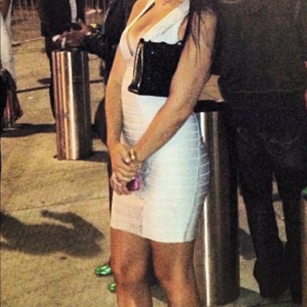 Herve Leger silver dress. Size XS